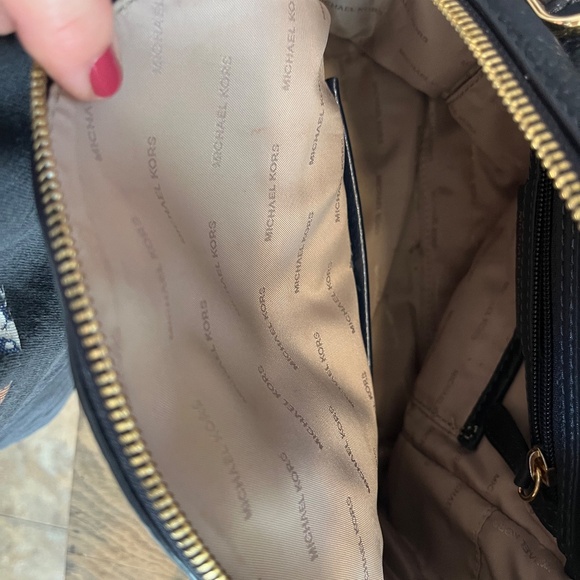 Authentic Michael Kors MK Blue Floral Studded Backpack Purse - Picture 13 of 17